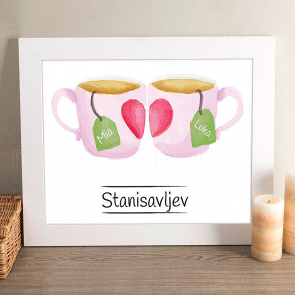 Šolja čaja poklon kanvas