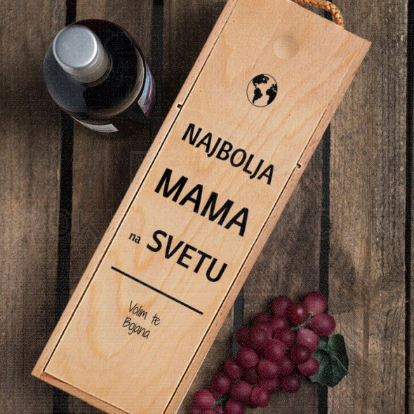 Najbolja mama na svetu poklon kutija za vino