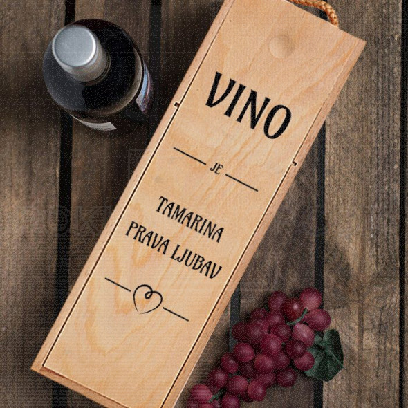 Prava ljubav ime poklon kutija za vino