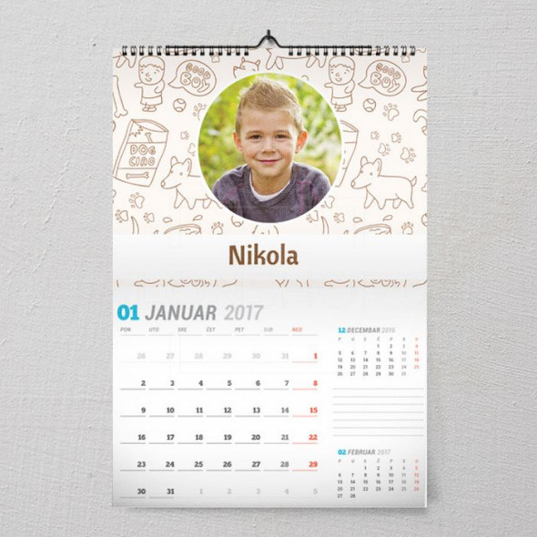 Mala kuca poklon kalendar za dečake