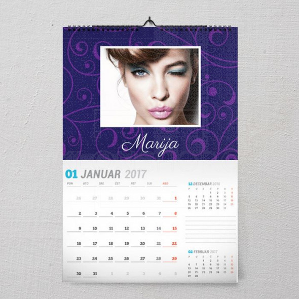 Samo za nju poklon kalendar