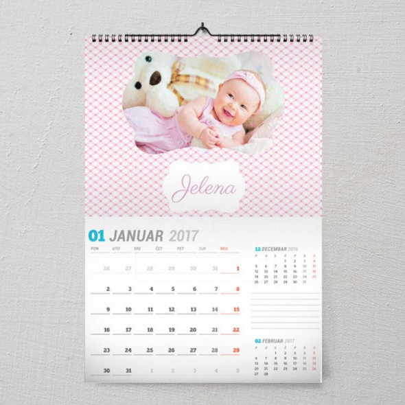 Slatka curica poklon kalendar za bebu