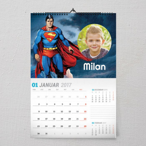 Moj Superman poklon kalendar za dečaka