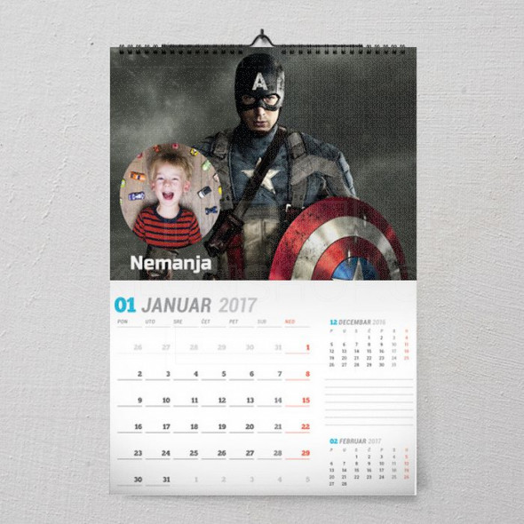 Kapetan Amerika poklon kalendar