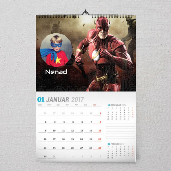 Flash Gordon poklon kalendar za dečaka