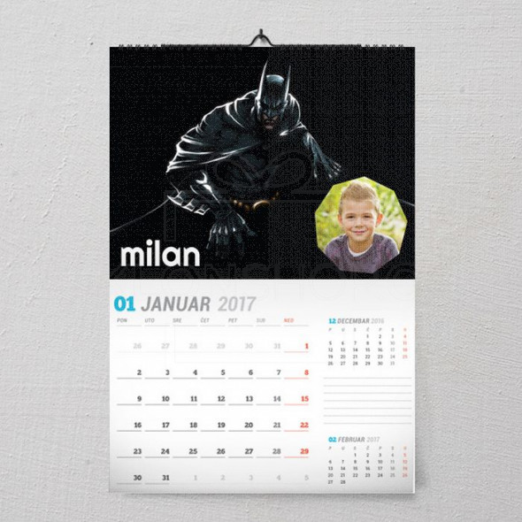Superheroj Batman poklon kalendar za dečaka