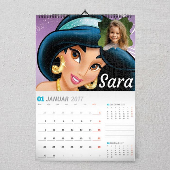 Princeza Jasmin poklon kalendar za devojčice