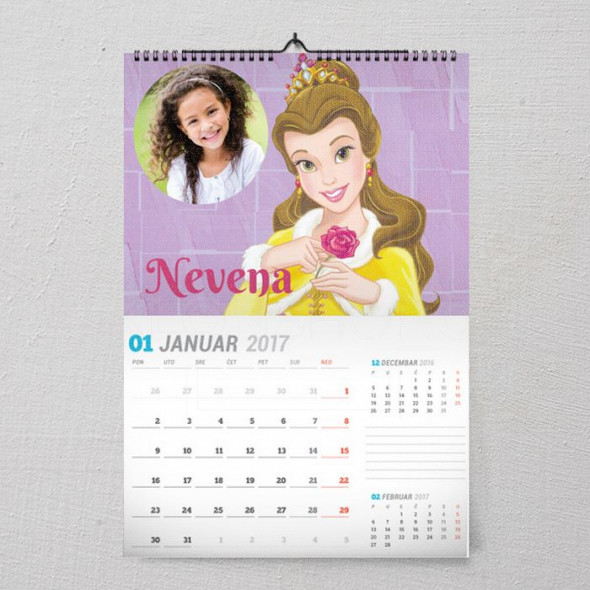 Moja princeza poklon kalendar za devojcice