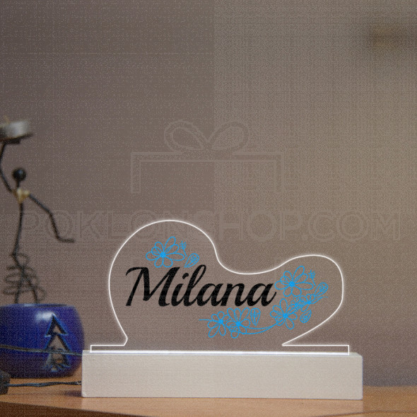 Ime sa cvetićima poklon lampa 