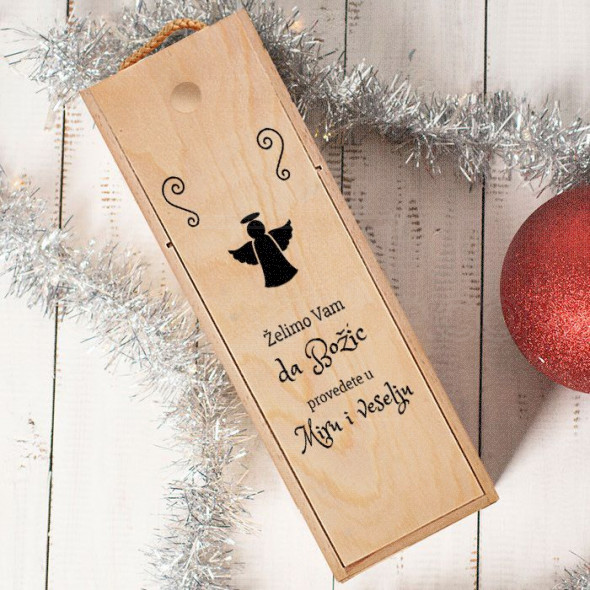 Srećan vam Božić poklon kutija za vino