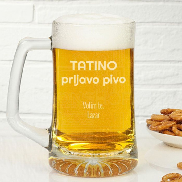 Tatino pivo poklon čaša za pivo