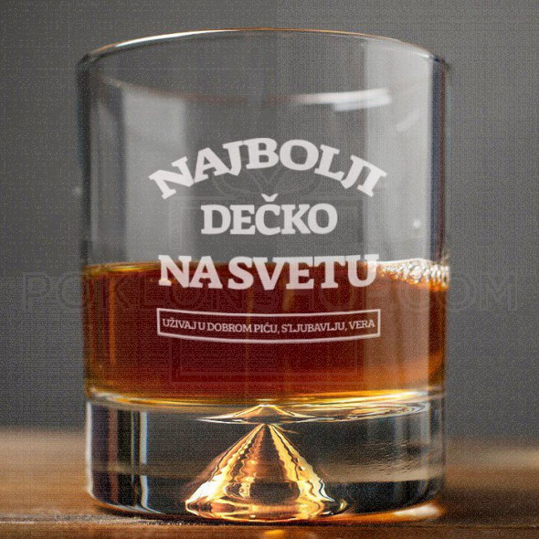 Najbolji dečko poklon čaša za viski