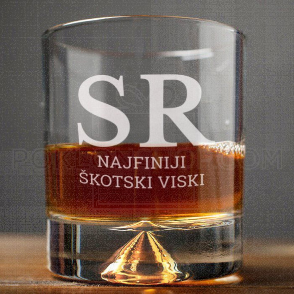 Inicijali poklon čaša za viski