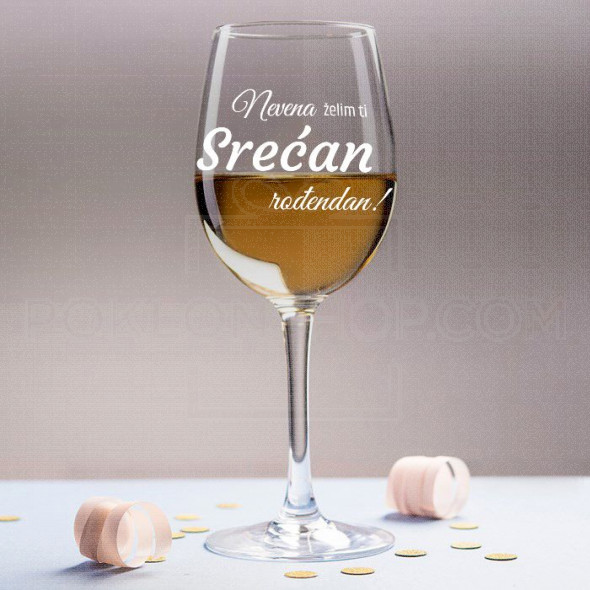 Srećan rođendan poklon čaša za vino