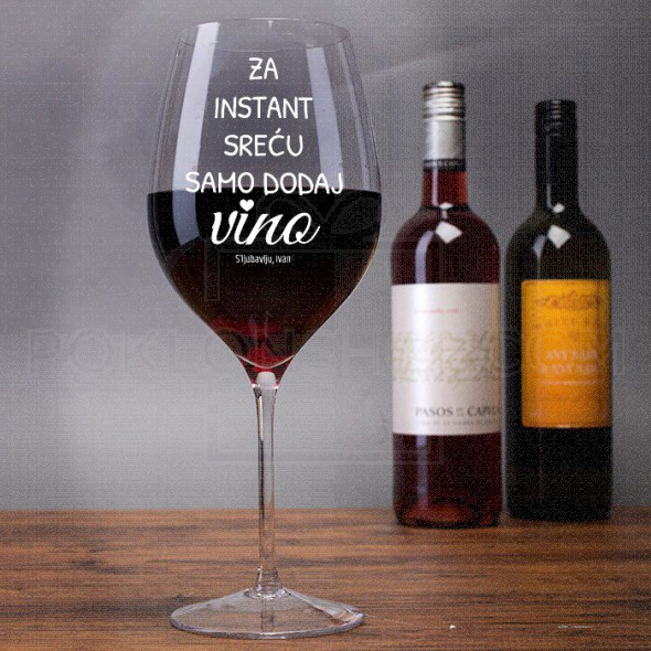Za instant sreću dodaj vina poklon čaša za vino
