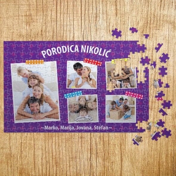 Poklon puzzle Porodični foto kolaž