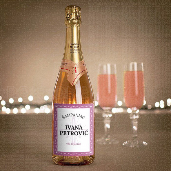 Roze poklon šampanjac
