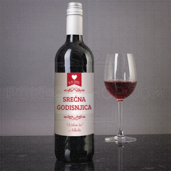 Srećna nam godišinjica poklon vino