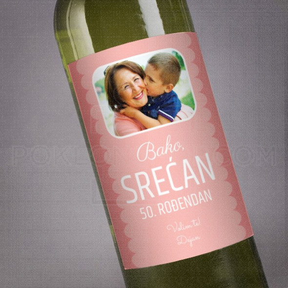 Bako srecan ti 50.rodjendan poklon vino 