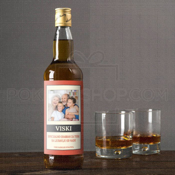 Poklon viski sa slikom i posvetom