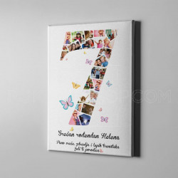 Sedmi rođendan foto kolaž poklon kanvas