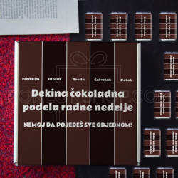 Dekina čokoladna podela radne nedelje poklon kutija sa čokoladicama