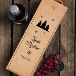 Zimski pozdravi poklon kutija za vino