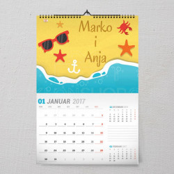 Na plaži poklon kalendar