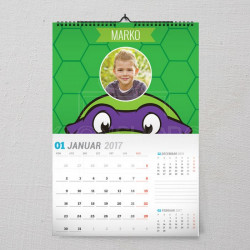 Nindza kornjača poklon kalendar za dečake