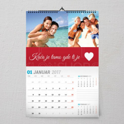 Kuća je tamo gde ti je srce poklon kalendar