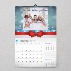 Mašnica poklon kalendar za Novu Godinu