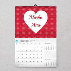 Belo srce poklon kalendar