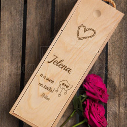 Ljubavna izjava poklon kutija za vino