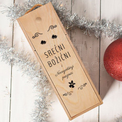 Božićni i Novogodišnji praznici poklon kutija za vino