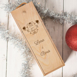 Naš prvi Božić imena poklon kutija za vino
