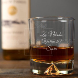 Volim te poklon čaša za viski