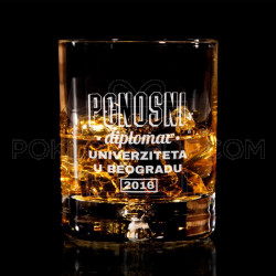 Ponosni diplomac poklon čaša za viski