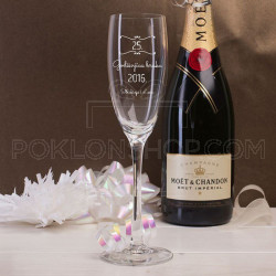 25 godišnjica braka poklon čaša za šampanjac