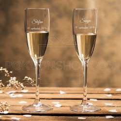 Ime i datum poklon čaša za šampanjac
