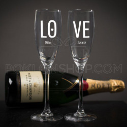 Ljubav poklon čaša za šampanjac
