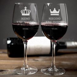 Njihovo kraljevstvo poklon čaše za vino