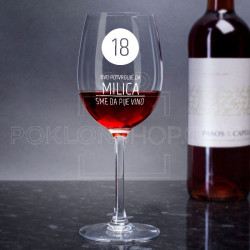 Osamnaesti rođendan  poklon čaše za vino