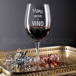 Vreme je vino poklon čaša za vino