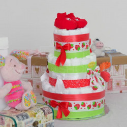 Crvene patofne poklon torta od pelena