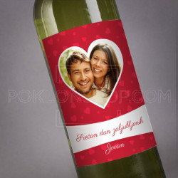 Srecan dan zaljubljenih slika u srcu poklon vino