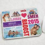 Ljubav, sreća, smeh poklon podloga za miša