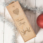 Srećan Božić srce poklon kutija za vino